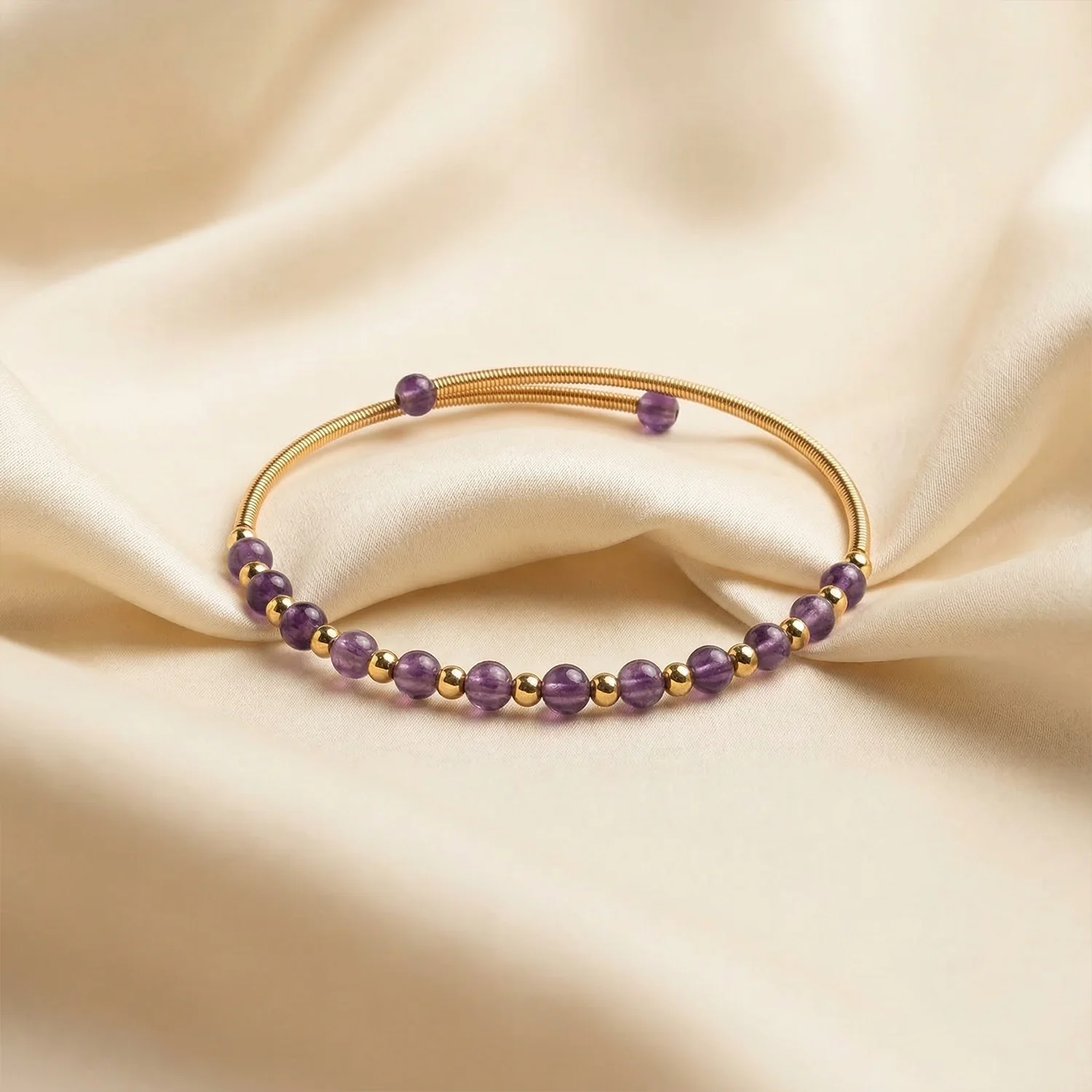 Amethyst Copper Bracelet